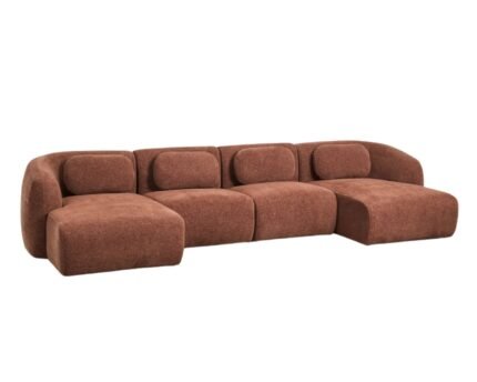 Modulinė sofa HOLMEN su dvigubu gultu, 4 dalys, 356 cm