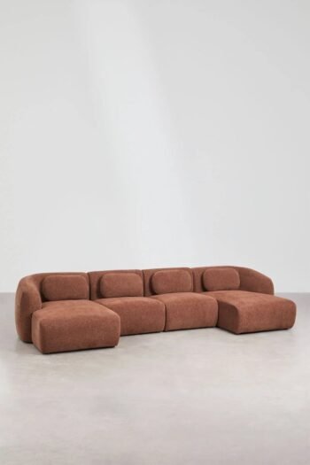 Modulinė sofa HOLMEN su dvigubu gultu, 4 dalys, 356 cm