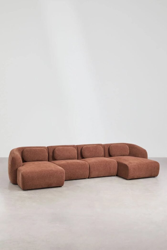 Modulinė sofa HOLMEN su dvigubu gultu, 4 dalys, 356 cm