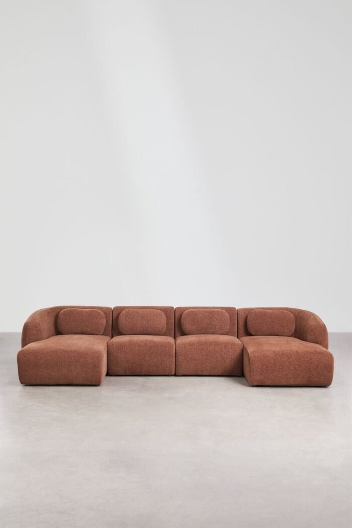 Modulinė sofa HOLMEN su dvigubu gultu, 4 dalys, 356 cm