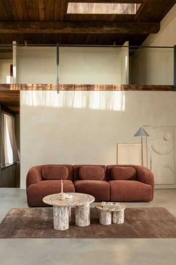 Modulinė sofa HOLMEN su gultu kairėje, 3 dalys, 278 cm