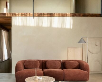 Modulinė sofa HOLMEN su gultu kairėje, 3 dalys, 278 cm