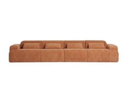 Modulinė sofa NORDBY, 4 dalys su 2 kampiniais ir 2 viduriniais, 380 cm