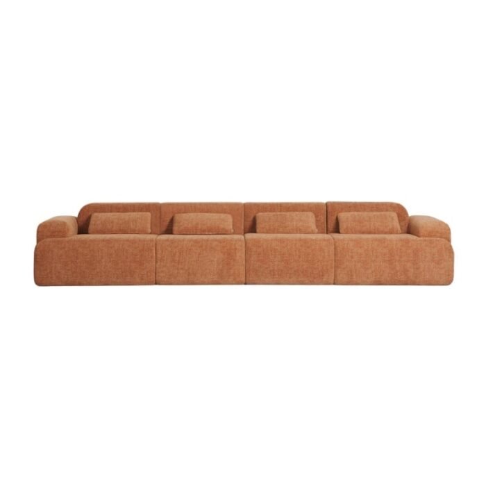 Modulinė sofa NORDBY, 4 dalys su 2 kampiniais ir 2 viduriniais, 380 cm