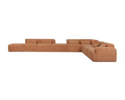 Modulinė sofa NORDBY su gultu, 6 dalys, 510 cm
