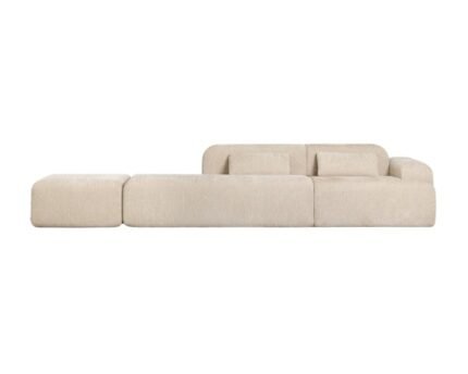 Modulinė sofa NORDBY su gultu ir pufu, 2 dalys, 360 cm