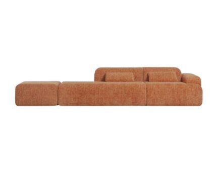 Modulinė sofa NORDBY su gultu ir pufu, 2 dalys, 360 cm