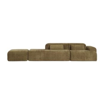 Modulinė sofa NORDBY su gultu ir pufu, 2 dalys, 360 cm