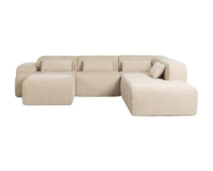 Modulinė sofa NORDBY su gultu ir pufu, 4 dalys, 290 cm