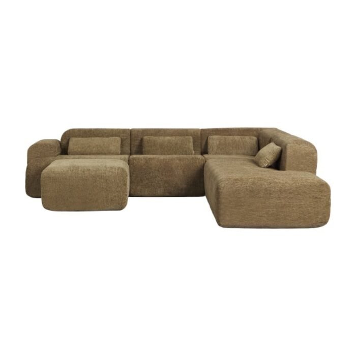 Modulinė sofa NORDBY su gultu ir pufu, 4 dalys, 290 cm