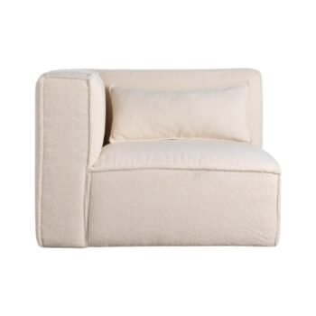 Modulinės sofos HALDEN kampinis modulis, 95 cm — Kreminė (bouclé)
