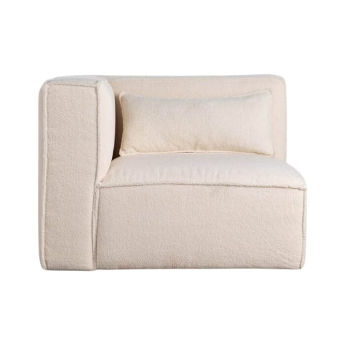 Modulinės sofos HALDEN kampinis modulis, 95 cm — Kreminė (bouclé)