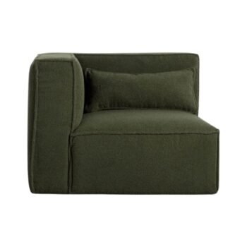 Modulinės sofos HALDEN kampinis modulis, 95 cm — Samanų žalia (bouclé)