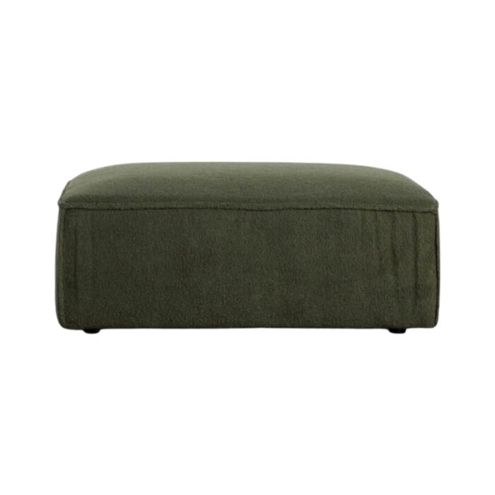 Modulinės sofos HALDEN pufo modulis, 76 cm — Samanų žalia (bouclé)
