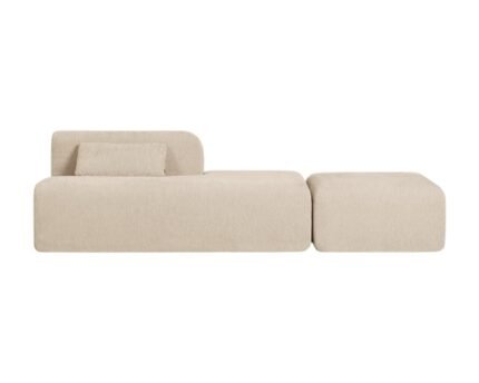 Modulinis fotelis NORDBY su gultu ir pufu, 250 cm