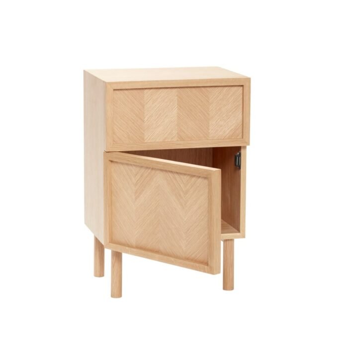 Naktinė spintelė HERRINGBONE, ąžuolo