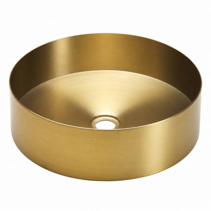 Nerūdijančio plieno praustuvas LEMIA, ⌀40 cm, šlifuotas auksas
