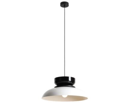 Pakabinamas šviestuvas ALDO WHITE GLOSS + BLACK GLOSS