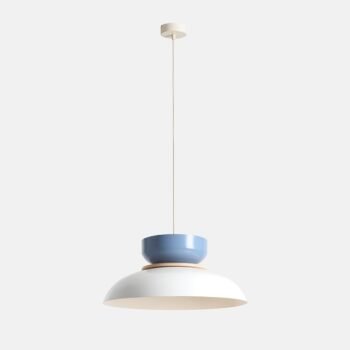 Pakabinamas šviestuvas ALDO WHITE GLOSS + DUSTY BLUE — 1