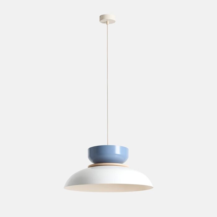 Pakabinamas šviestuvas ALDO WHITE GLOSS + DUSTY BLUE — 1