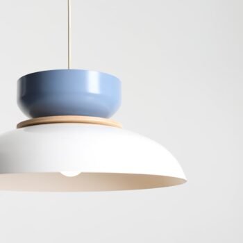 Pakabinamas šviestuvas ALDO WHITE GLOSS + DUSTY BLUE — 2