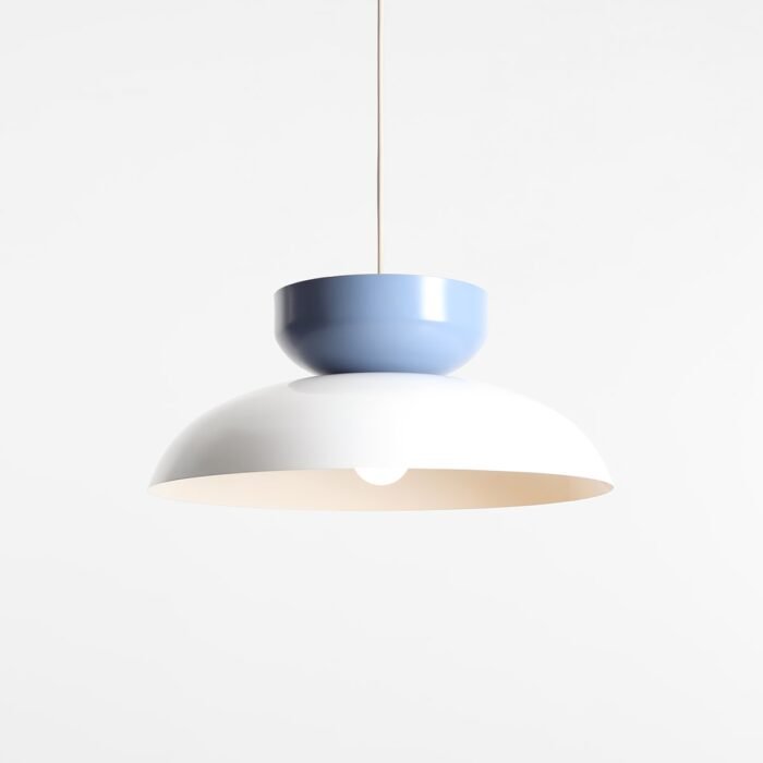 Pakabinamas šviestuvas ALDO WHITE GLOSS + DUSTY BLUE — 3