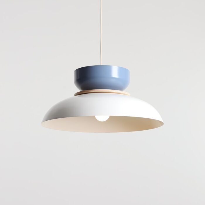 Pakabinamas šviestuvas ALDO WHITE GLOSS + DUSTY BLUE — 4