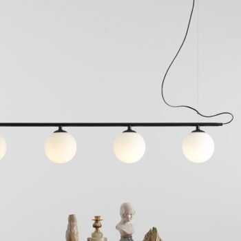 Pakabinamas šviestuvas BERYL GLASS 5 BLACK — 3