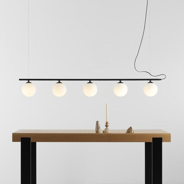 Pakabinamas šviestuvas BERYL GLASS 5 BLACK — 4