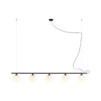Pakabinamas šviestuvas BERYL GLASS 5 BLACK