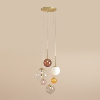 Pakabinamas šviestuvas BOSSO 6 RING MULTICOLOUR — 1