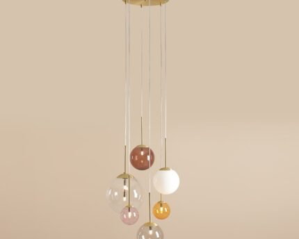 Pakabinamas šviestuvas BOSSO 6 RING MULTICOLOUR — 1