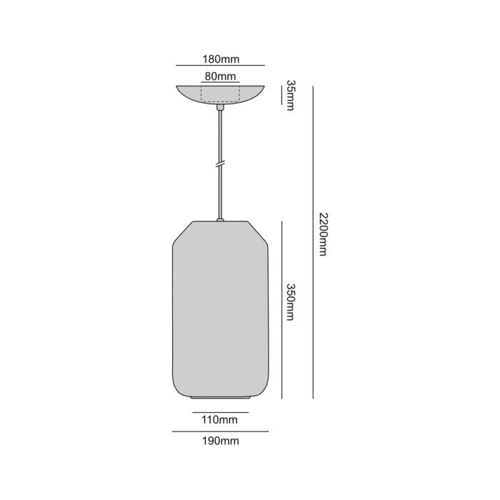 Pakabinamas šviestuvas FLASK COTTON M — 3