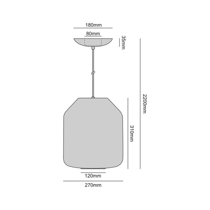 Pakabinamas šviestuvas FLASK ORCHID L — 4