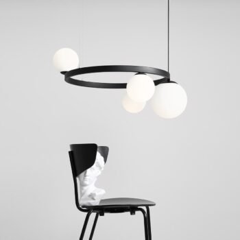 Pakabinamas šviestuvas GARDA 4 RING BLACK — 4