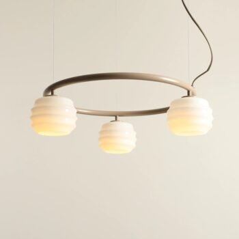 Pakabinamas šviestuvas PUFF 3 RING BEIGE — 1