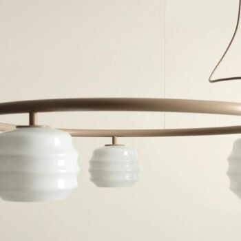 Pakabinamas šviestuvas PUFF 5 RING BEIGE — 3