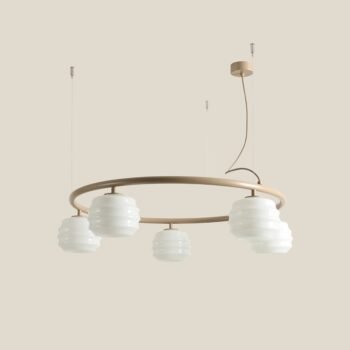 Pakabinamas šviestuvas PUFF 5 RING BEIGE — 4
