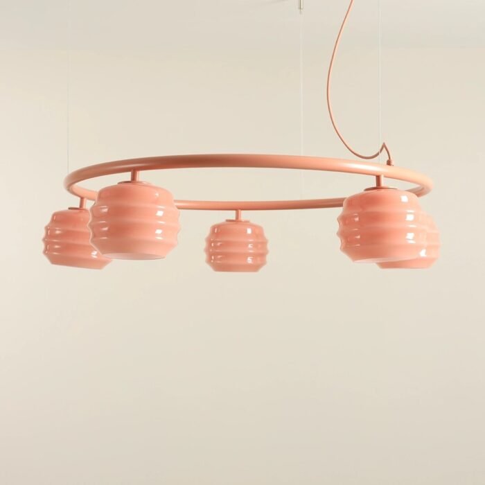 Pakabinamas šviestuvas PUFF 5 RING CORAL — 5