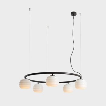Pakabinamas šviestuvas PUFF 5 RING MOKKA — 4