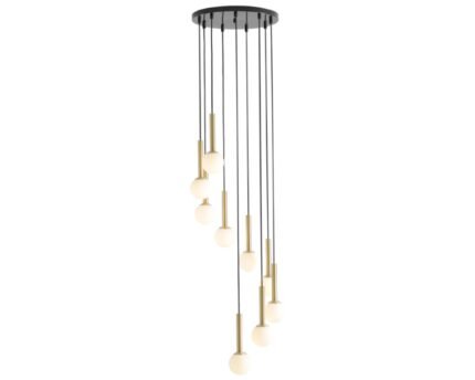 Pakabinamas šviestuvas RIU 9 RING BLACK BRASS