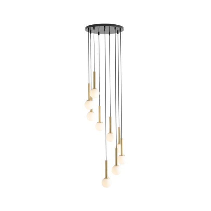 Pakabinamas šviestuvas RIU 9 RING BLACK BRASS
