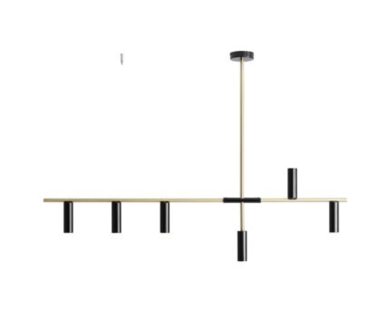 Pakabinamas šviestuvas TREVO 6 BLACK BRASS
