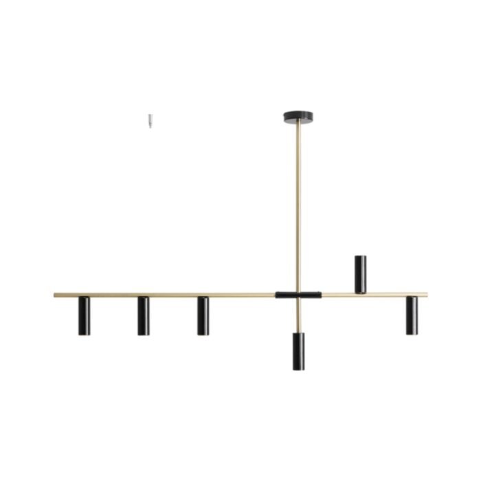 Pakabinamas šviestuvas TREVO 6 BLACK BRASS