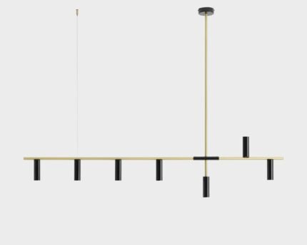 Pakabinamas šviestuvas TREVO 7 BLACK BRASS — 1