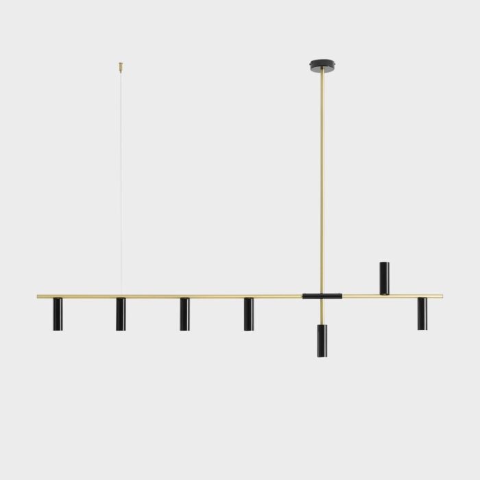 Pakabinamas šviestuvas TREVO 7 BLACK BRASS — 1