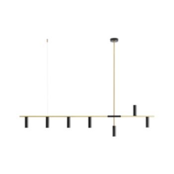 Pakabinamas šviestuvas TREVO 7 BLACK BRASS