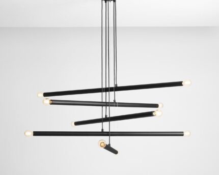 Pakabinamas šviestuvas TUBO 10 BLACK — 1