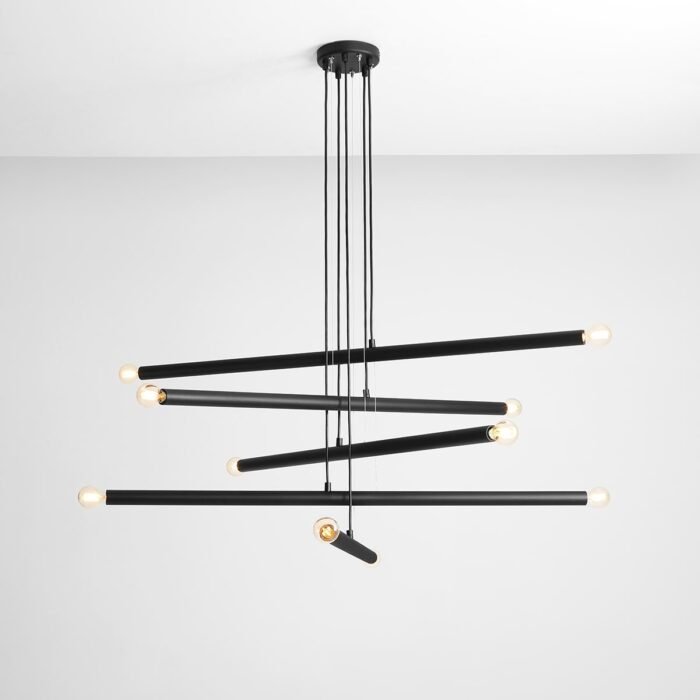 Pakabinamas šviestuvas TUBO 10 BLACK — 1