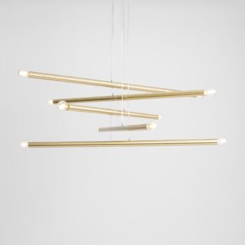 Pakabinamas šviestuvas TUBO 10 BRASS — 1